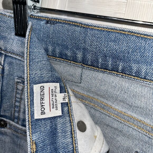 Levi’s Made&Crafted Patch Distressed Selvage Jeans Boyfriend Fit Size 28 - Picture 11 of 14